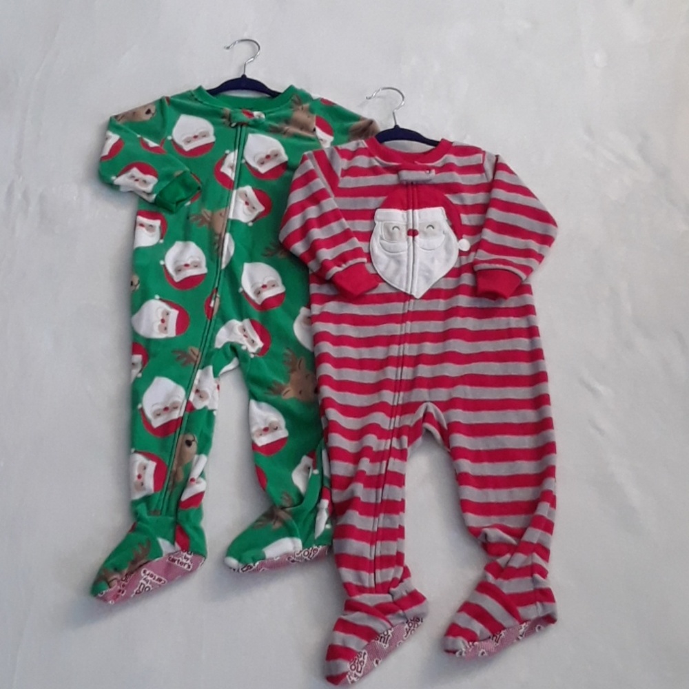 Baby boy fleece footsie pajamas
